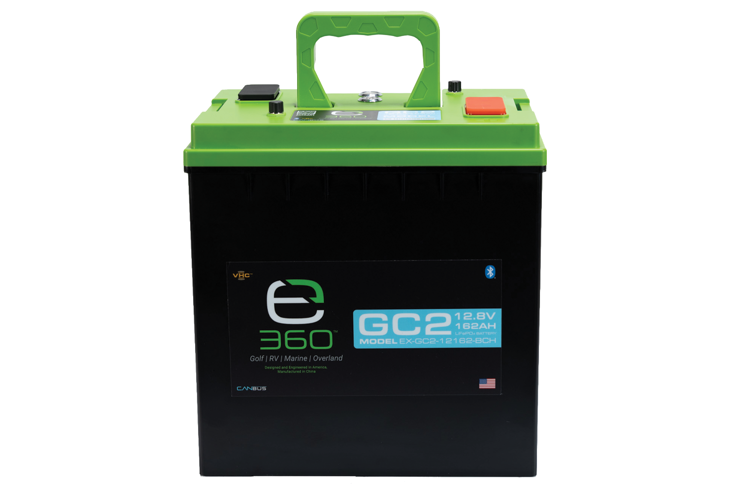 E360 12.8V 162Ah GC2 LiFePO4 Deep Cycle Battery w/Bluetooth, CAN Bus, VHC Internal Heating.