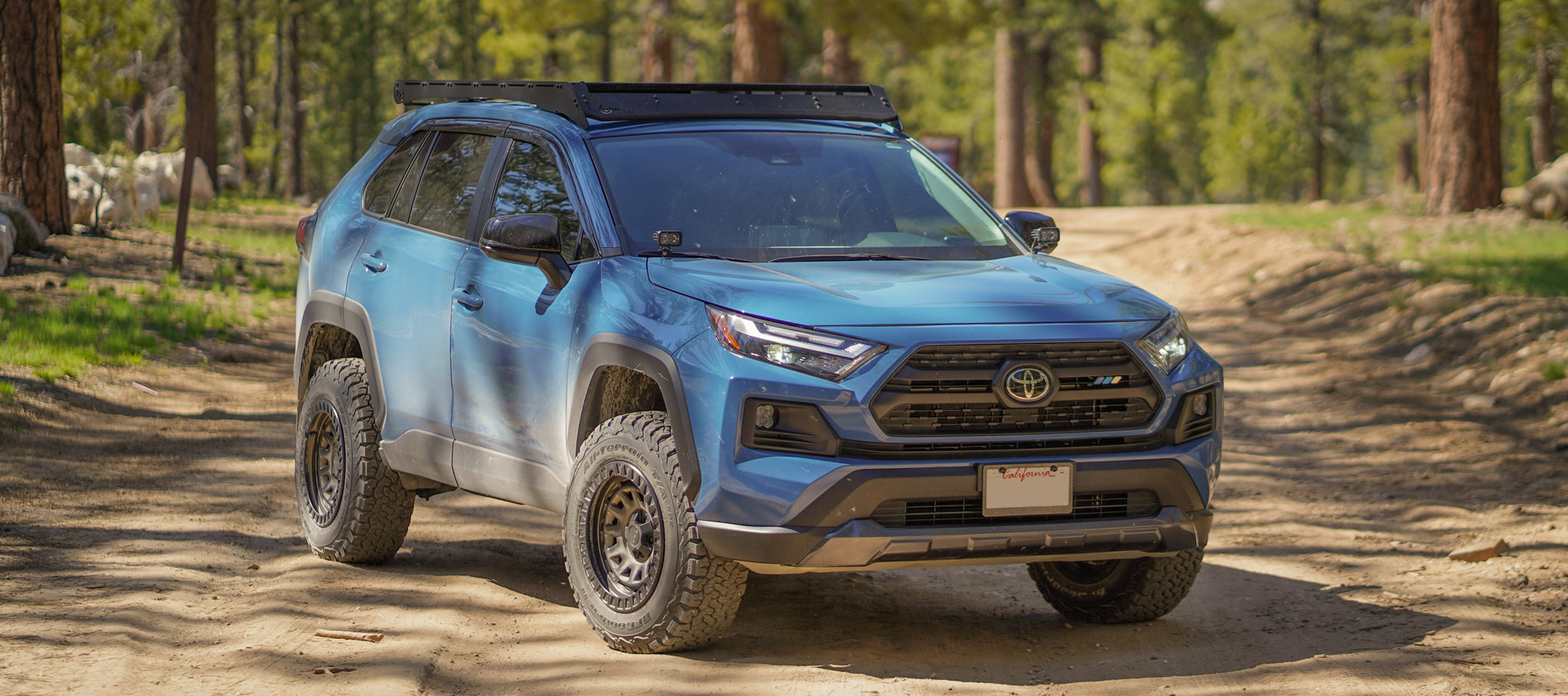 overland sector wheels brandons toyota rav4 on 17x9 satin black venture wheels on trail